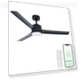 Thumbnail Smart Indoor and Outdoor Ceiling Fan with LED Light Kit — Ceiling Fan Wall Controls, East Grove Home