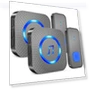 Wireless Doorbell with 2 Receivers 2 Buttons — Kits, SURFOU