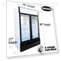 Thumbnail 2-Door Glass Merchandiser Display Fridge — Showcase Coolers, cooler depot