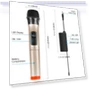 Thumbnail UHF Wireless Dynamic Microphone with LED Display — Dynamic, PULUZ