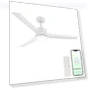 Thumbnail Smart Indoor and Outdoor Ceiling Fan with LED Light Kit — Ceiling Fan Wall Controls, East Grove Home