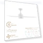Thumbnail Smart Indoor and Outdoor Ceiling Fan with LED Light Kit — Ceiling Fan Wall Controls, East Grove Home