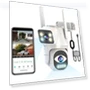 Thumbnail Dual-Lens WiFi Security Camera — Outdoor Security Cameras, EKOLVOSK