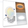 Thumbnail 6 Inch 5CCT LED Recessed Ceiling Light with Night Light — Trim, ECOELER