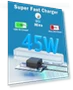 Thumbnail Super Fast Charger Type C, 45W USB C Wall Charger — Chargers, UNAWUDOH