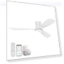 Thumbnail 52” Wood Smart Flush Mount Ceiling Fan with Lights and Remote — Ceiling Fan Wall Controls