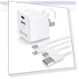 Превью Foldable 15W Dual Port USB Wall Charger with 6FT Cable — Chargers, Quntis