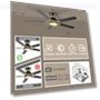 Thumbnail Smart Ceiling Fan with Lights — Ceiling Fan Wall Controls, SMAAIR