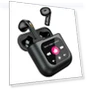 Thumbnail TWS Bluetooth Earphone with LCD Touch Screen, 8G Memory, ENC HD Calls, Low Latency — Bluetooth Headsets