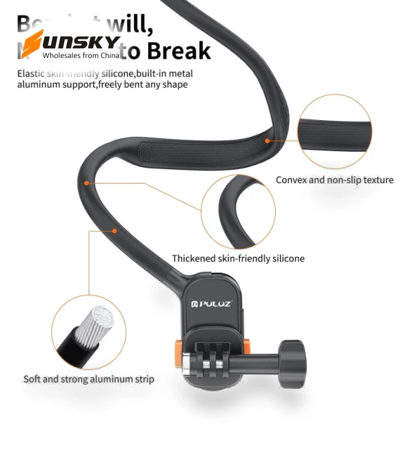 Lazy Neck Bracket Magnetic Quick Release POV View Mount — Chest Camera Mounts, PULUZ