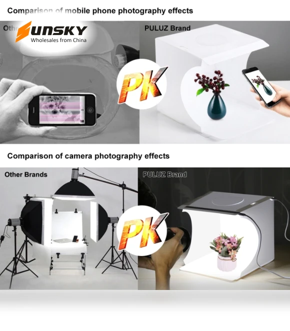 Folding Portable LED Light Photo Studio Box Kit — Photography Lighting & Studio Equipment, PULUZ