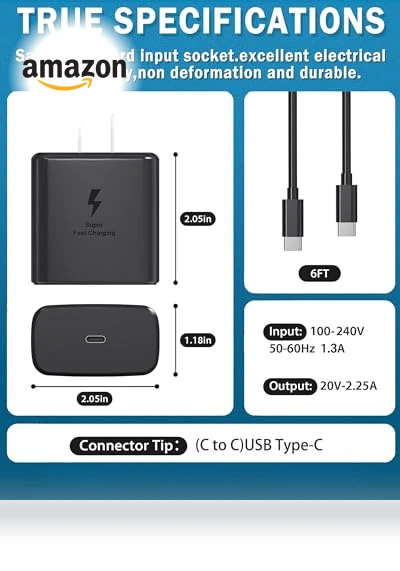 Super Fast Charger Type C, 45W USB C Wall Charger — Chargers, UNAWUDOH
