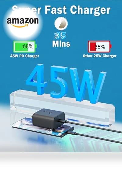 Super Fast Charger Type C, 45W USB C Wall Charger — Chargers, UNAWUDOH