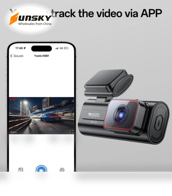 1K HD Camera Car Driving Recorder with 1.47 inch Screen — Rearview Cameras for Cars, Yesido