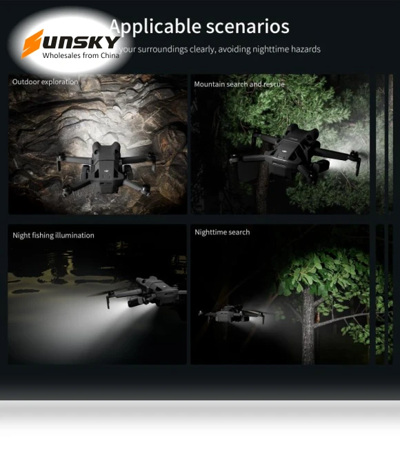 Night Navigation Searchlight LED Flashlight — Drones, STARTRC