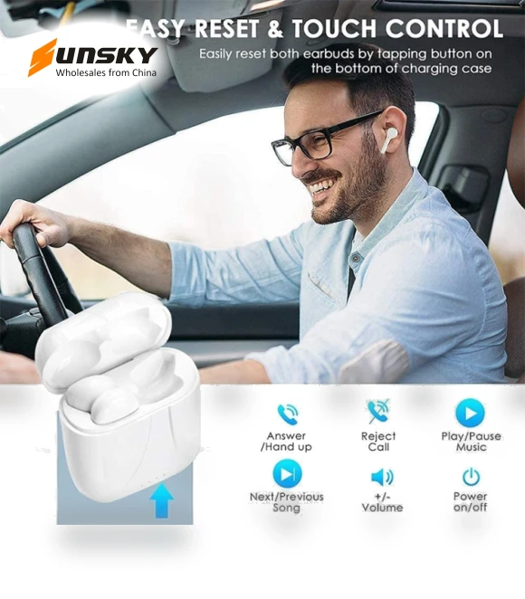TWS Bluetooth Earphone with Charging Box — Portable Sound Systems