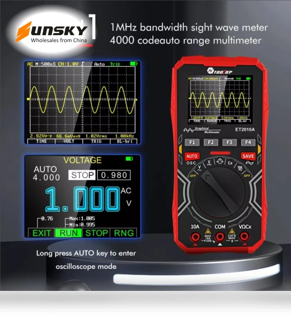 2 In 1 DIY Oscilloscope Mini Multimeter — Electrical Component Testers, TOOLTOP