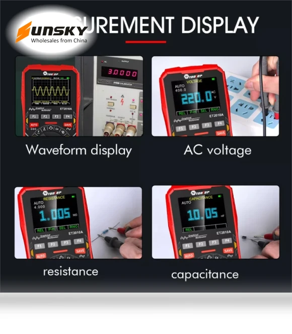 2 In 1 DIY Oscilloscope Mini Multimeter — Electrical Component Testers, TOOLTOP