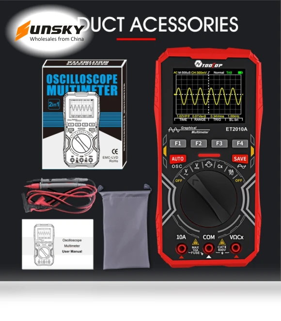 2 In 1 DIY Oscilloscope Mini Multimeter — Electrical Component Testers, TOOLTOP