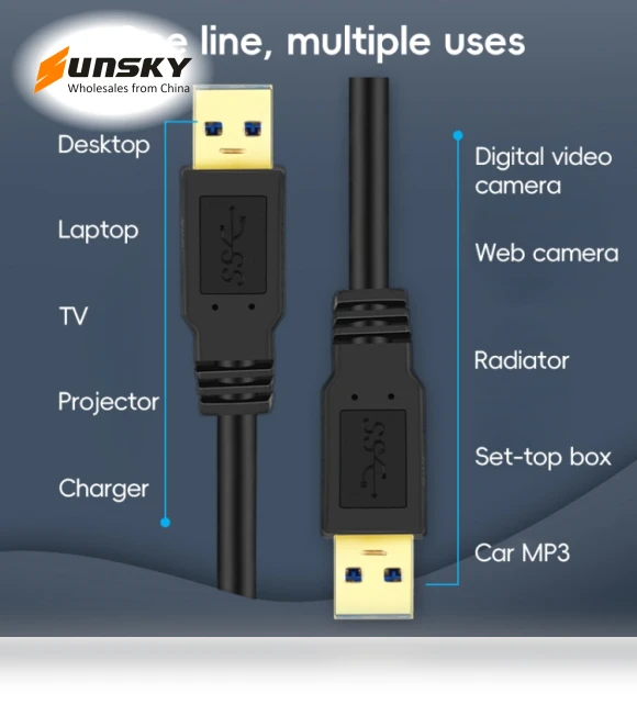 USB 3.0 Male to Male Extension Cable — USB
