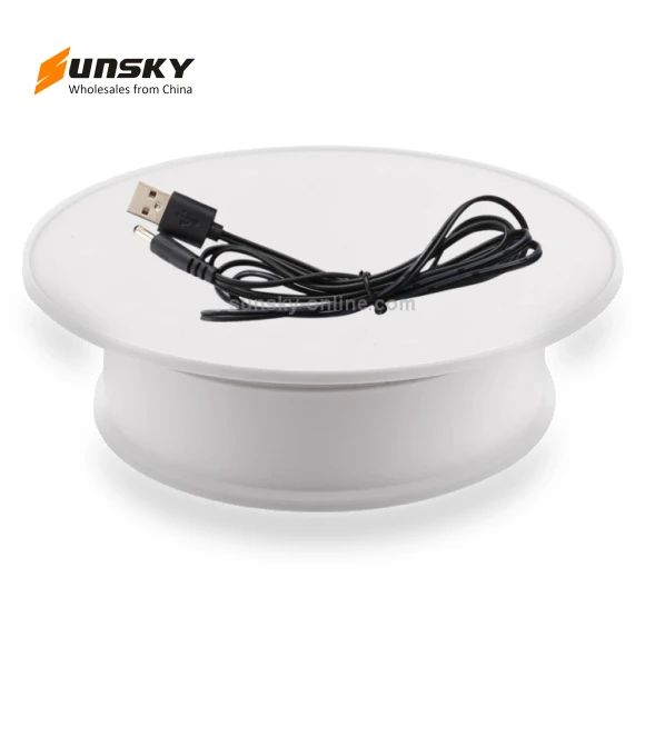 360 Degree Electric Rotating Turntable Display Stand — Tabletop & Travel