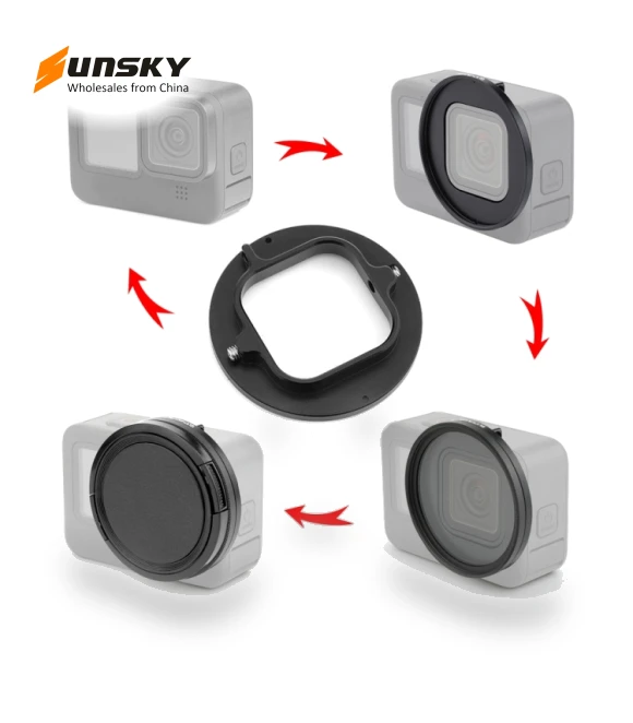 52mm UV Lens Filter with Adapter Ring for GoPro — , PULUZ