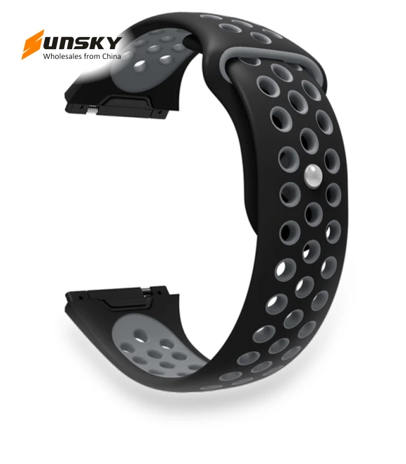Breathable Two-tone Silicone Watch Band — Fitness Bands