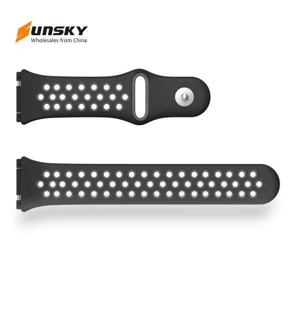 Breathable Two-tone Silicone Watch Band — Fitness Bands