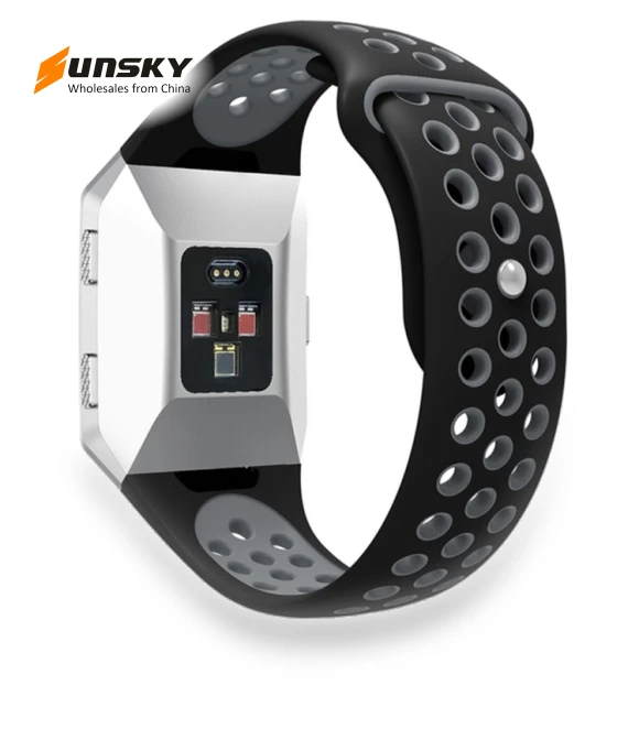 Breathable Two-tone Silicone Watch Band — Fitness Bands