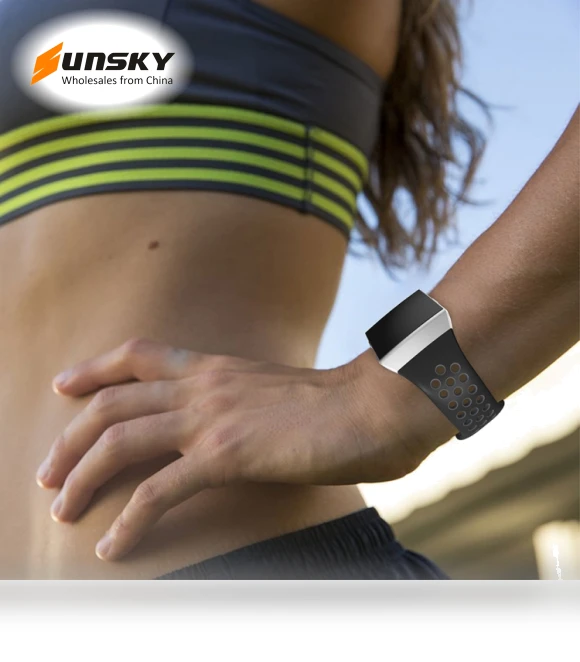 Breathable Two-tone Silicone Watch Band — Fitness Bands