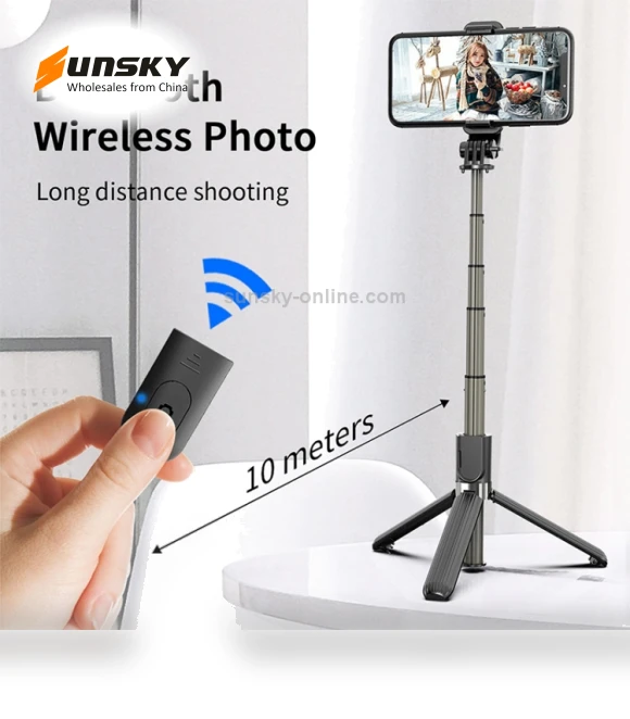 Foldable Bluetooth Tripod Selfie Stick — Selfie Sticks
