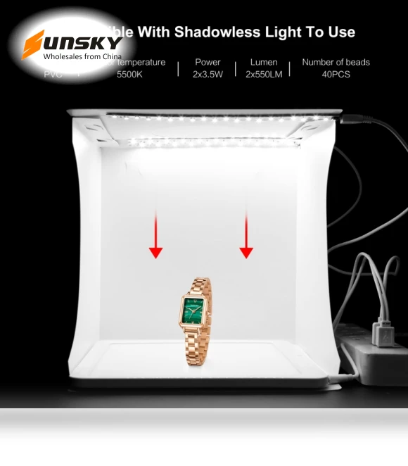 Folding Portable LED Light Photo Lighting Studio Shooting Tent Box Kit — Photography Lighting & Studio Equipment, PULUZ