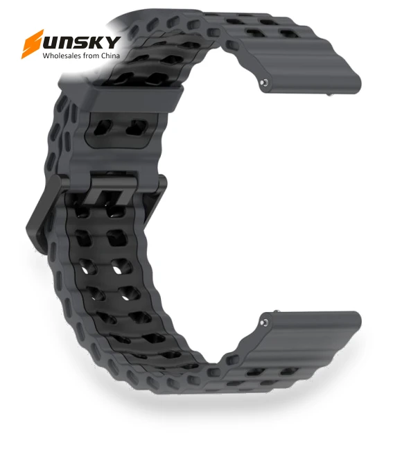Ocean Dual Pin Buckle Silicone Watch Band — Watch Accessories