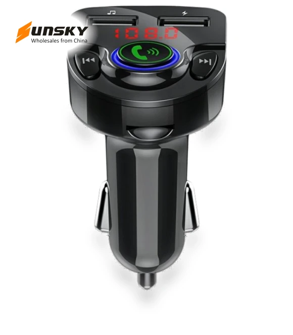 Bluetooth MP3 Player Voice Navigation Car Charger with Voltage Detection and FM Transmitter — FM Transmitters