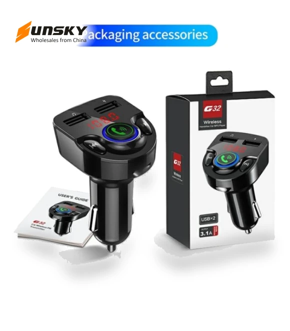 Bluetooth MP3 Player Voice Navigation Car Charger with Voltage Detection and FM Transmitter — FM Transmitters