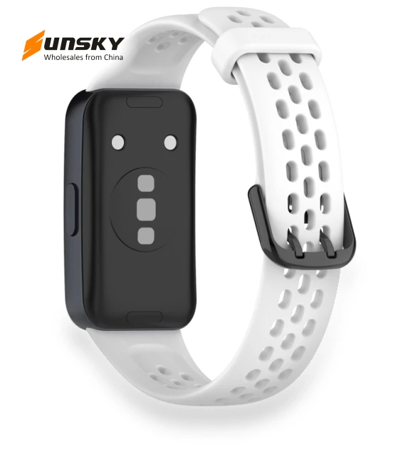 Solid Color Breathable Silicone Watch Band — Watch Accessories, Huawei