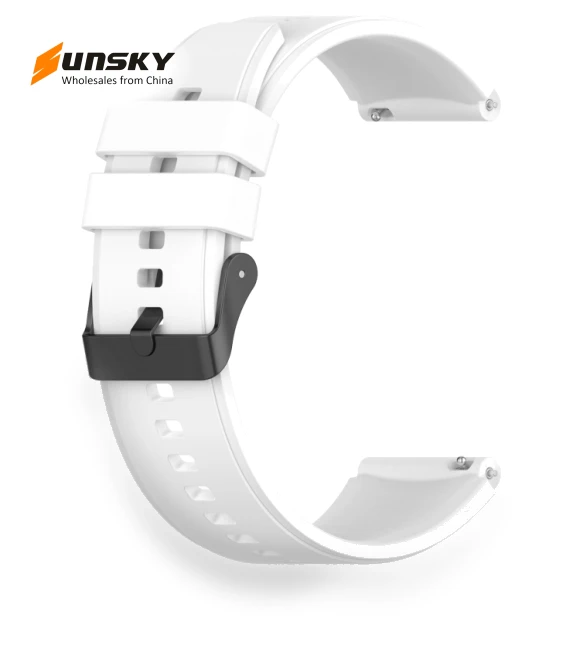 Black Buckle Step Silicone Watch Band — Bands, Samsung