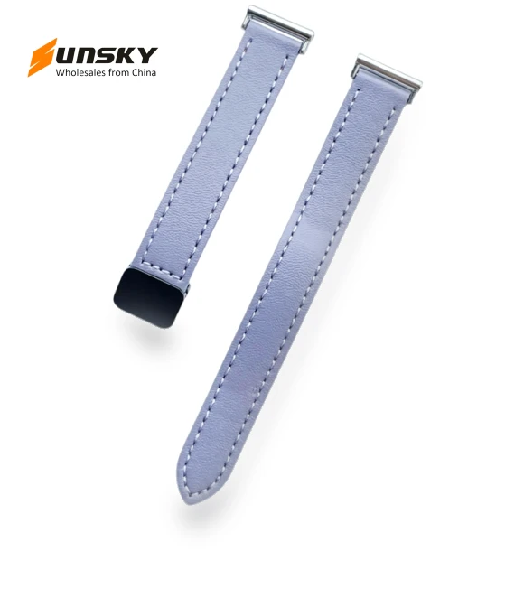 Slim Magnetic Buckle Microfiber Leather Watch Band — Girls' Watch Straps, Samsung