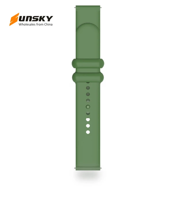 Universal Solid Color Reverse Buckle Silicone Watch Band — Bands