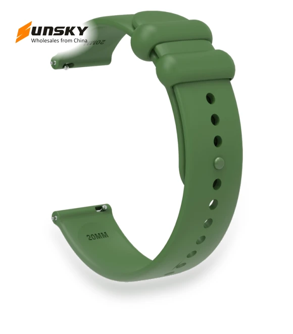 Universal Solid Color Reverse Buckle Silicone Watch Band — Bands