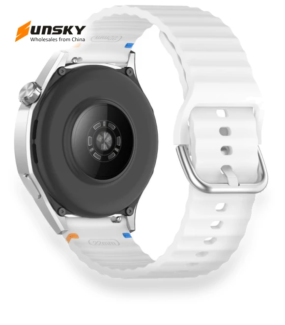 Wavy Grain Stitched Silicone Watch Band — Watch Accessories, Amazfit