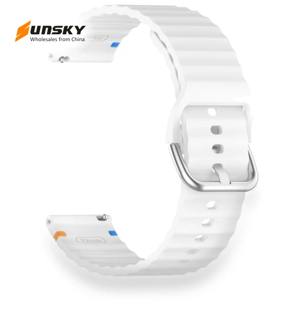 Wavy Grain Stitched Silicone Watch Band — Watch Accessories, Amazfit