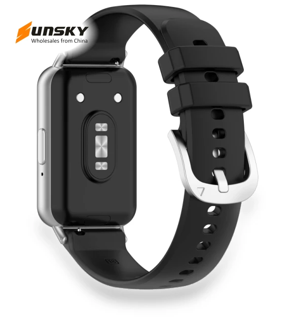 Metal Connector Liquid Glossy Silicone Watch Band — Bands, Samsung
