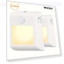 Motion Sensor Night Light, 2 Pack Plug In Wall Dimmable LED Night Lights — Night Lights, Wocbuy