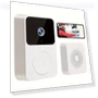 Sleek White Smart Doorbell Camera with HD Video & Night Vision — Smart Home Security