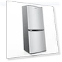 4.0 Cu.Ft Small Refrigerator with Freezer, Double Door, Stainless Steel — Mini Fridges, BANGSON