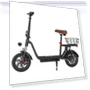 Folding Electric Scooter with Seat & Rear Basket — Electric Self-Balancing Scooters, iScooter