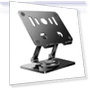 Dual Rod Support Alloy Steel Foldable Rotating Tablet Holder — Stands