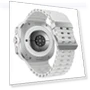 Ocean Dual Silver Buckle Silicone Watch Band — Smartwatch Straps, Samsung