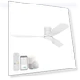 52” Wood Smart Flush Mount Ceiling Fan with Lights and Remote — Ceiling Fan Wall Controls